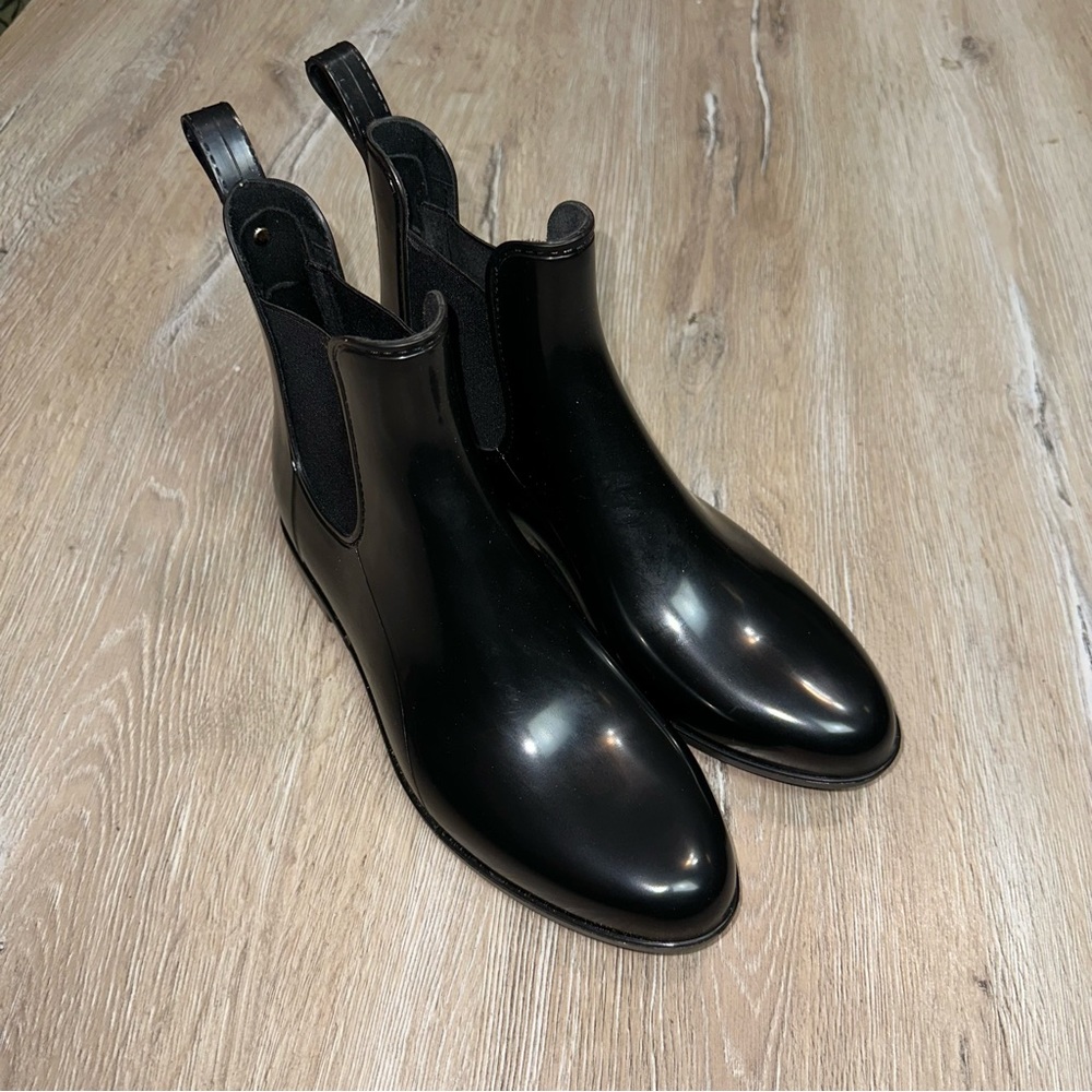 Sam Edelman Women's Waterproof Tinsley Rain Ankle Boots Glossy Rubber US 10M 40 - Picture 1 of 12
